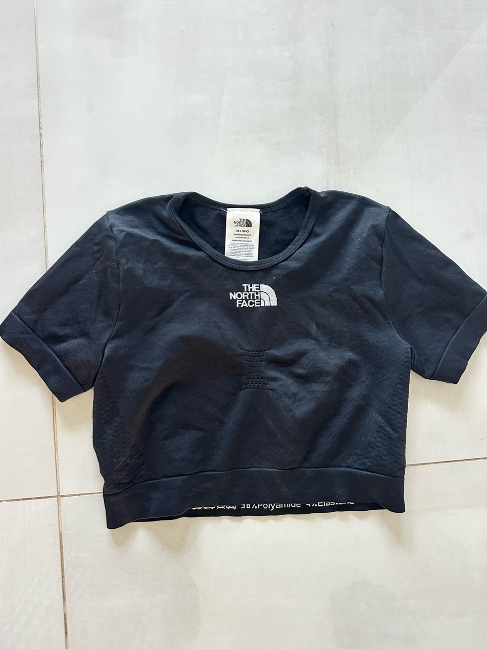 The North Face Black Kids' Short Sleeve Logo Crop Tee